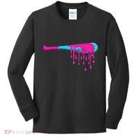 Baseball Bat Drip Kids Long Sleeve Shirt thumb 0