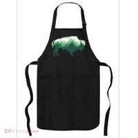 Bison Buffalo Double Exposure Surreal Wildlife Native Animal Apron thumb 0