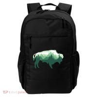 Bison Buffalo Double Exposure Surreal Wildlife Native Animal Backpack thumb 0