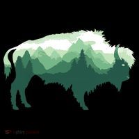 Bison Buffalo Double Exposure Surreal Wildlife Native Animal Coffee Mug thumb 5