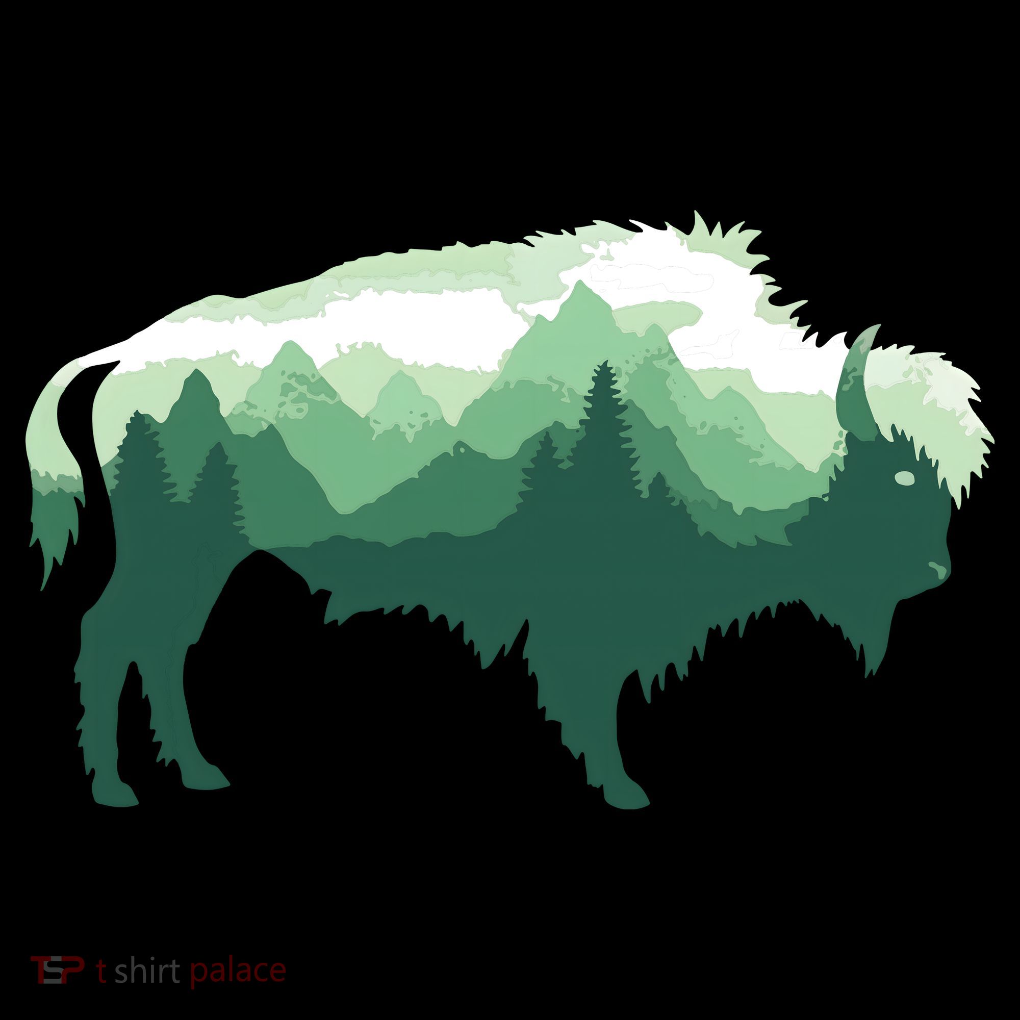 Bison Buffalo Double Exposure Surreal Wildlife Native Animal Women's Hoodie
