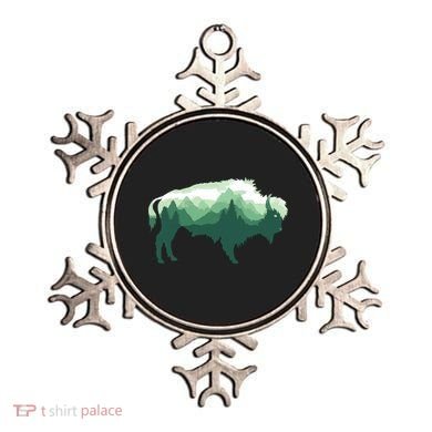 Bison Buffalo Double Exposure Surreal Wildlife Native Animal Ornament