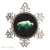 Bison Buffalo Double Exposure Surreal Wildlife Native Animal Ornament thumb 0