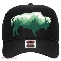 Bison Buffalo Double Exposure Surreal Wildlife Native Animal Hat thumb 0
