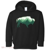 Bison Buffalo Double Exposure Surreal Wildlife Native Animal Toddler Hoodie thumb 0