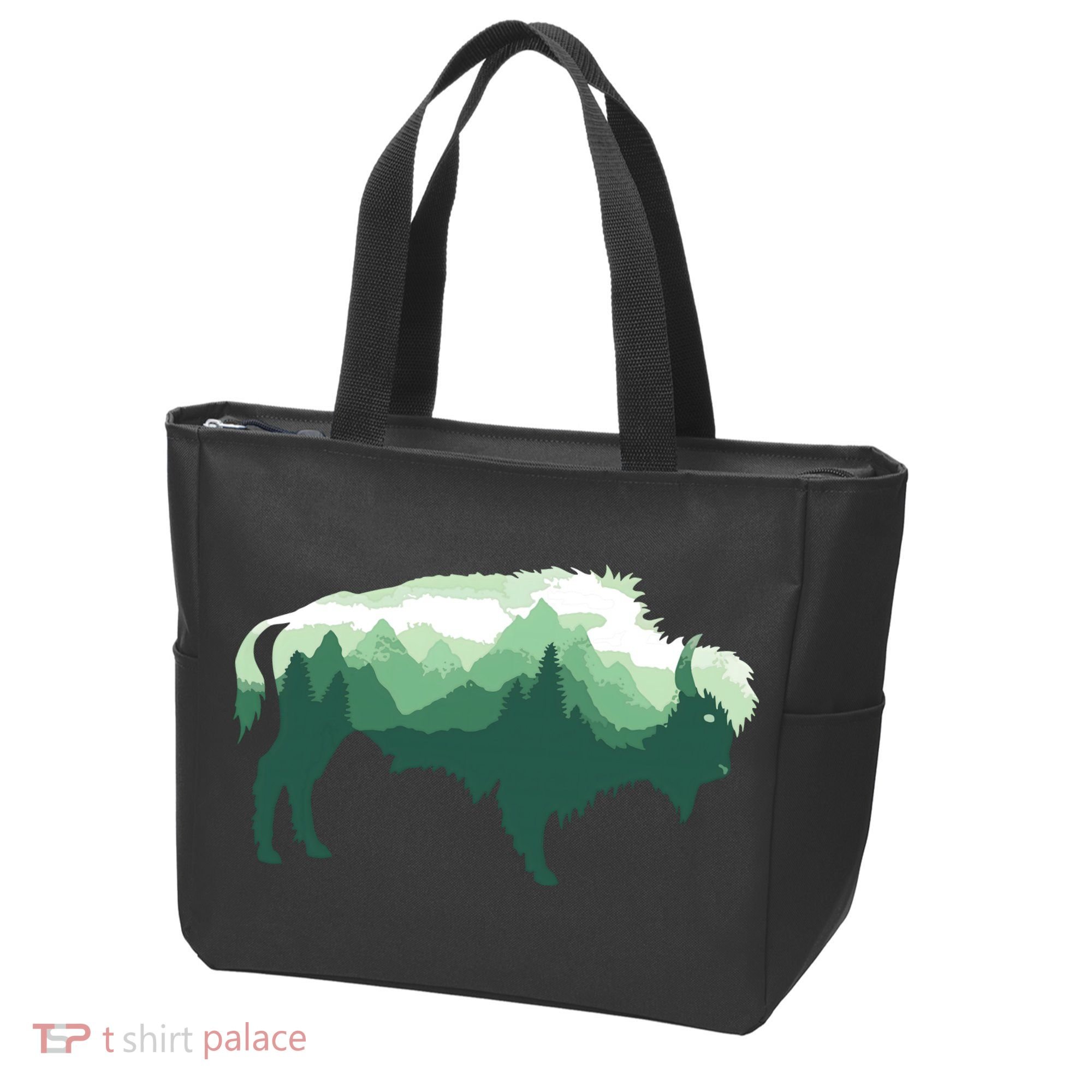 Bison Buffalo Double Exposure Surreal Wildlife Native Animal Tote Bag