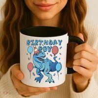 Birthday Boy Dinosaur Celebration Coffee Mug thumb 3