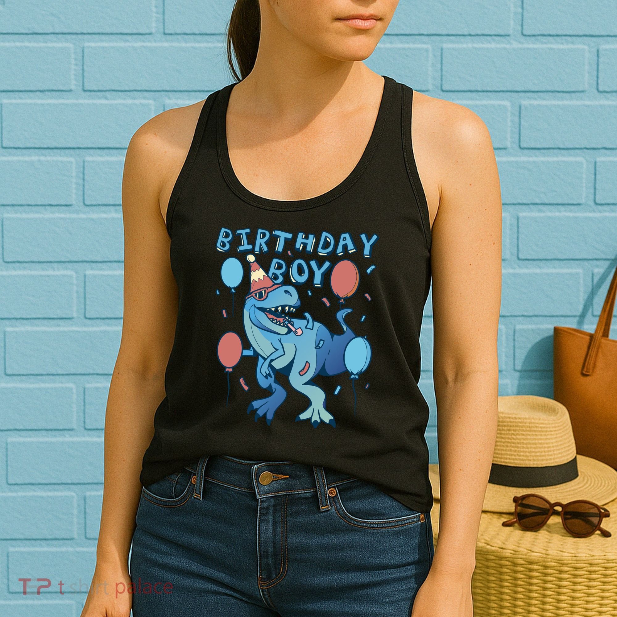 Birthday Boy Dinosaur Celebration Women's Tank Top