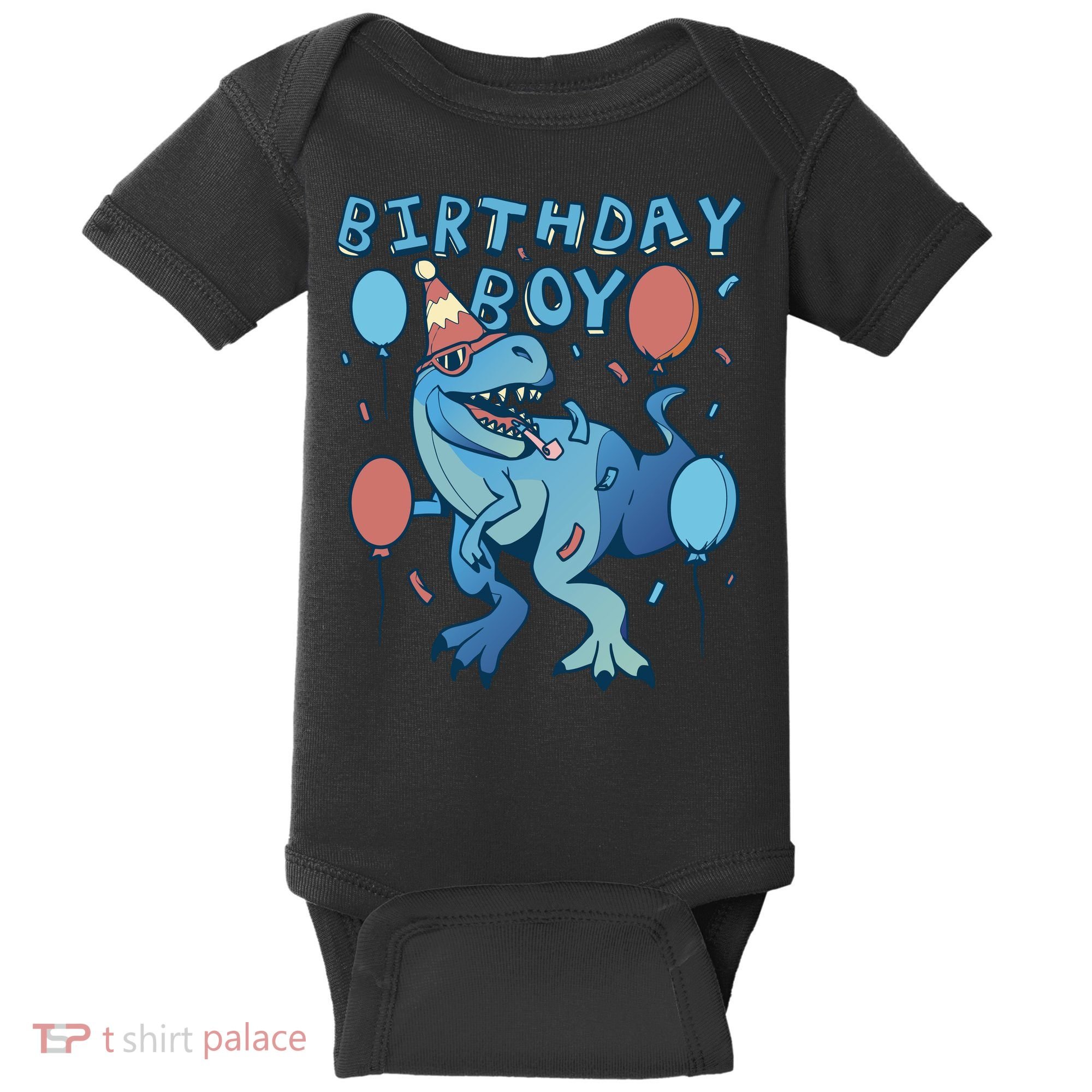 Birthday Boy Dinosaur Celebration Baby Bodysuit