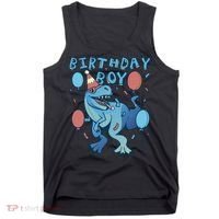 Birthday Boy Dinosaur Celebration Tank Top thumb 0