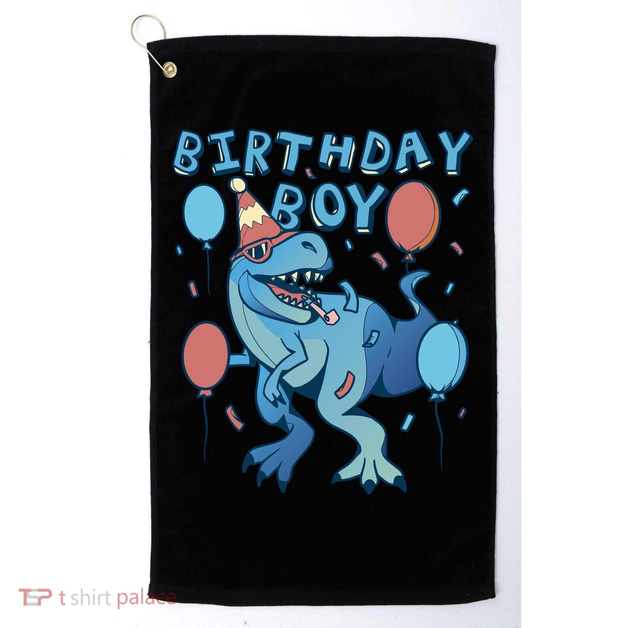 Birthday Boy Dinosaur Celebration Golf Towel