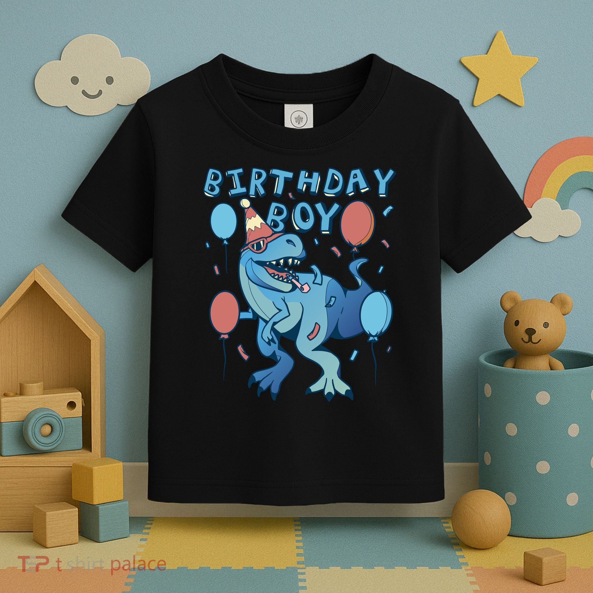 Birthday Boy Dinosaur Celebration Toddler T-Shirt