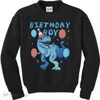 Birthday Boy Dinosaur Celebration Kids Sweatshirt thumb 0