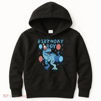 Birthday Boy Dinosaur Celebration Kids Hoodie thumb 0