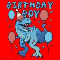 Birthday Boy Dinosaur Celebration Santa Hat thumb 1