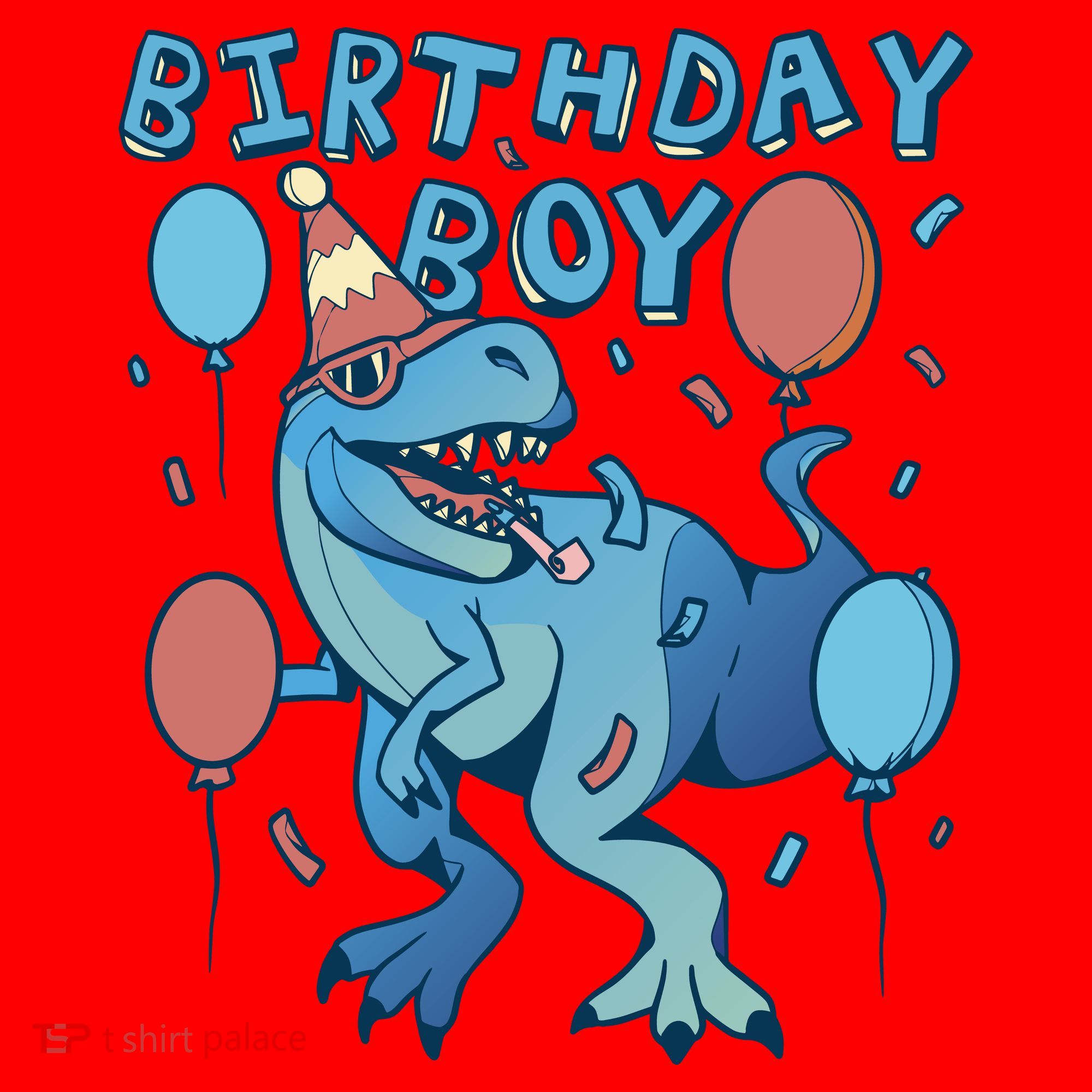 Birthday Boy Dinosaur Celebration Santa Hat