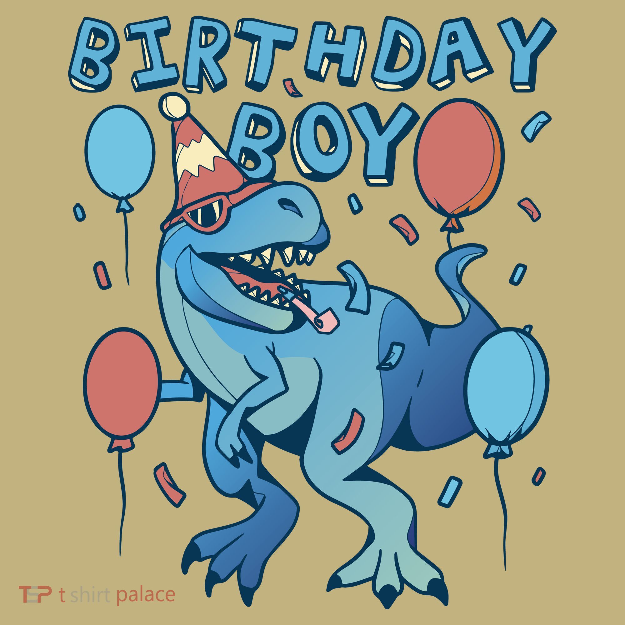 Birthday Boy Dinosaur Celebration Long Sleeve Shirt