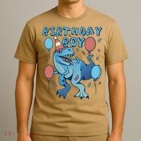 Birthday Boy Dinosaur Celebration T-Shirt thumb 3