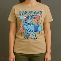 Birthday Boy Dinosaur Celebration T-Shirt thumb 4