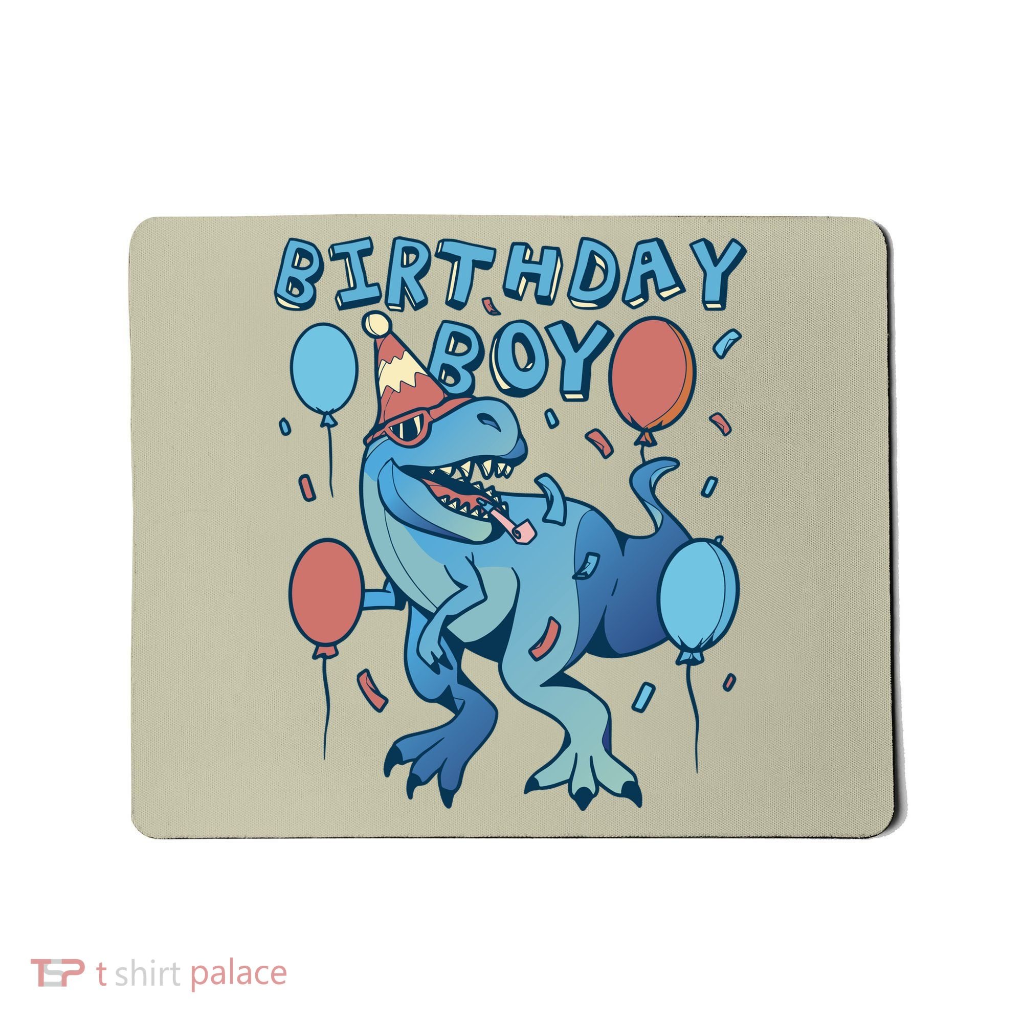 Birthday Boy Dinosaur Celebration Mousepad