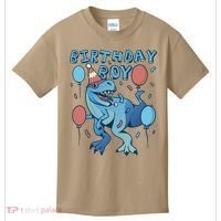 Birthday Boy Dinosaur Celebration Kids T-Shirt thumb 0