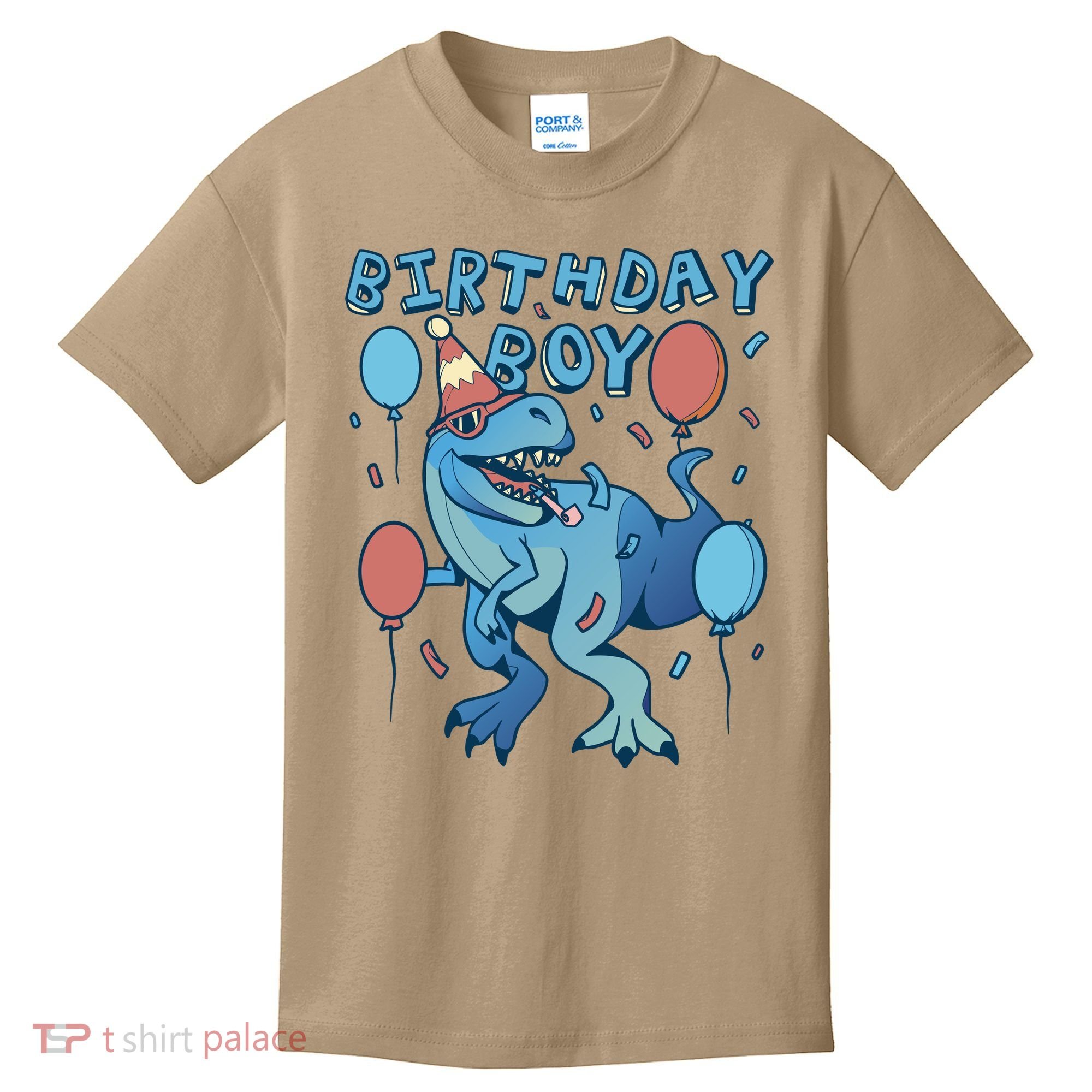Birthday Boy Dinosaur Celebration Kids T-Shirt