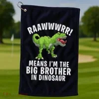 Big Brother Dinosaur Golf Towel thumb 1