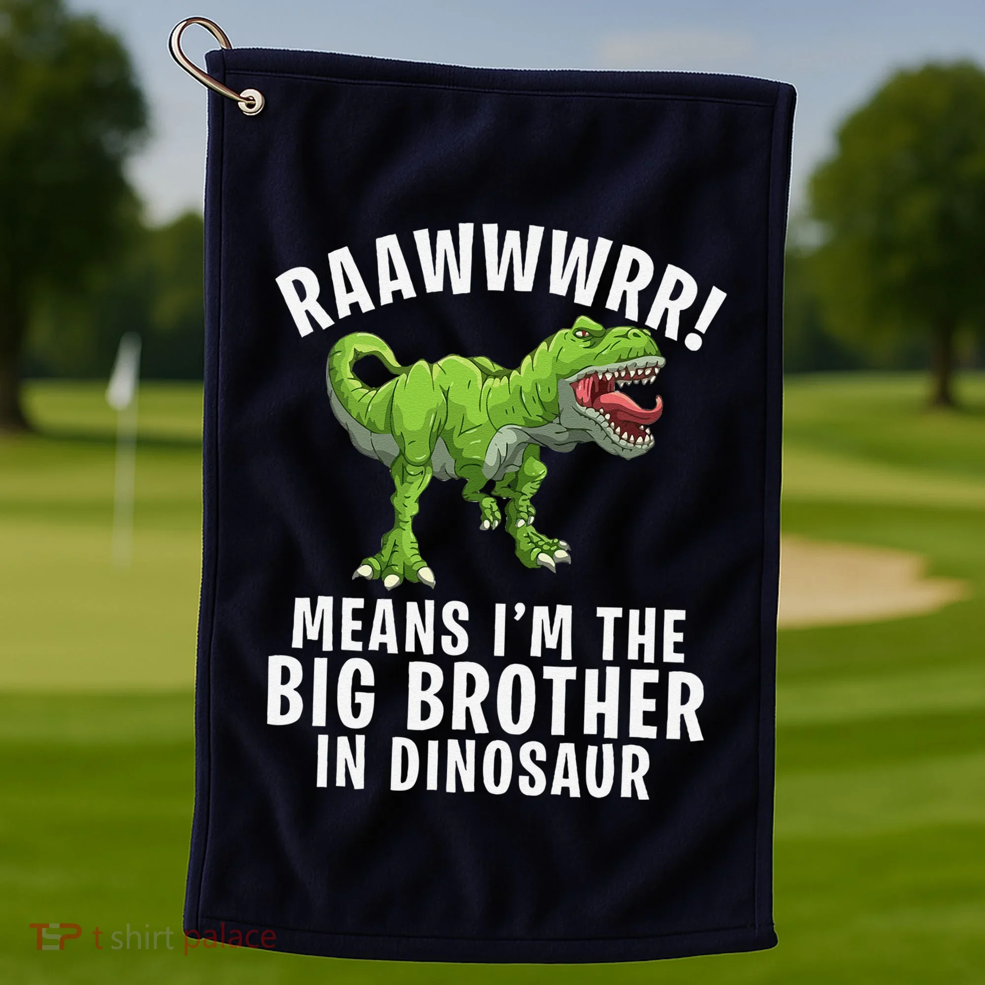 Big Brother Dinosaur Golf Towel