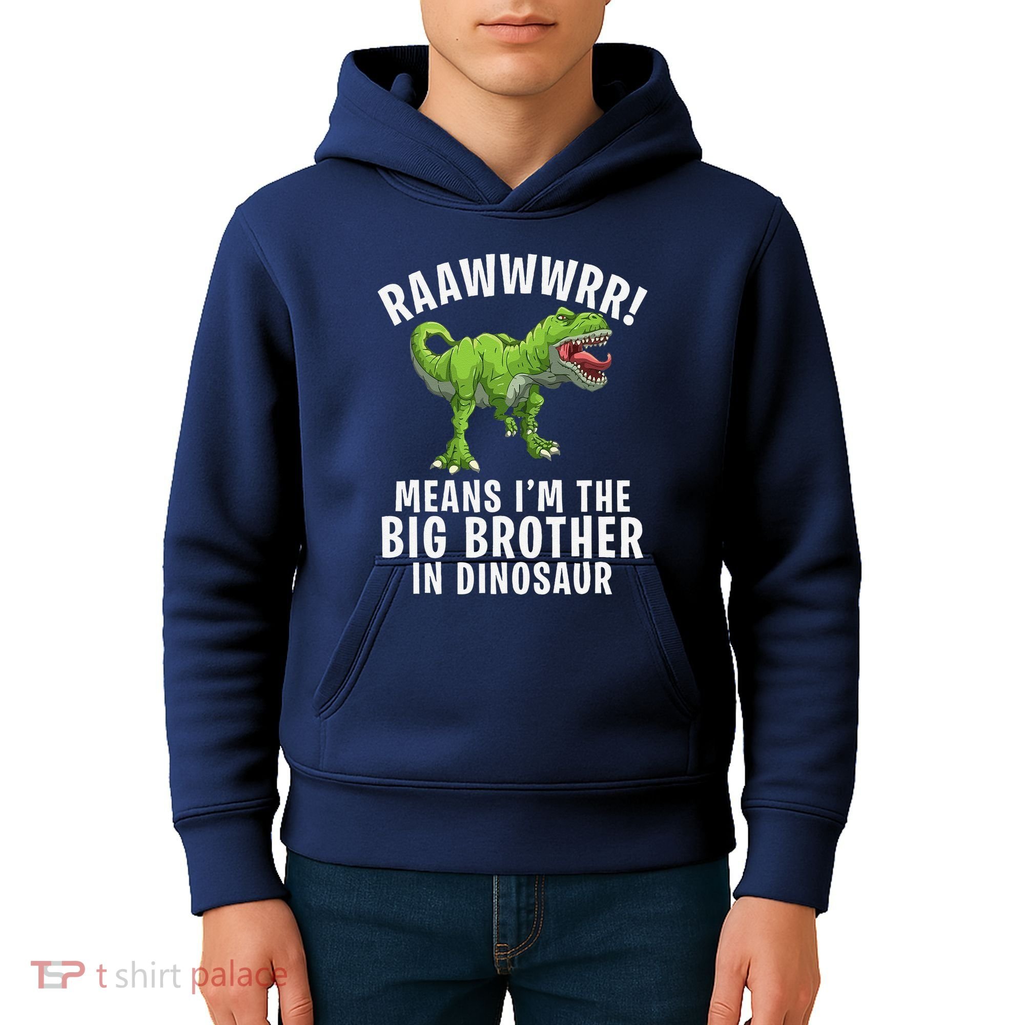 Big Brother Dinosaur Kids Hoodie