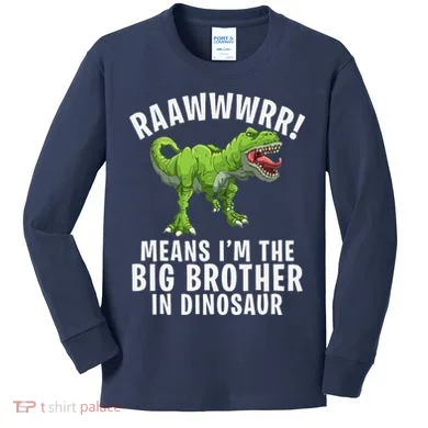 Big Brother Dinosaur Kids Long Sleeve Shirt