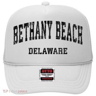 Bethany Beach Delaware De Vintage Varsity Sports Design Hat