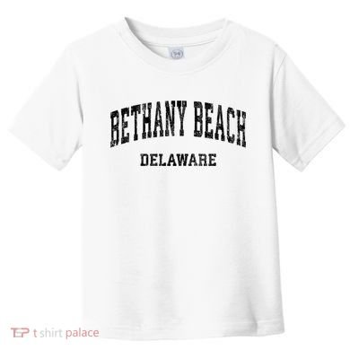 Bethany Beach Delaware De Vintage Varsity Sports Design Toddler T-Shirt