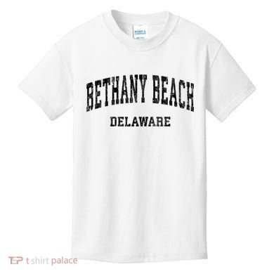 Bethany Beach Delaware De Vintage Varsity Sports Design Kids T-Shirt