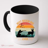 Best Buckin Dad Ever Deer Hunters Funny Deer Hunting Season Gift Coffee Mug thumb 0