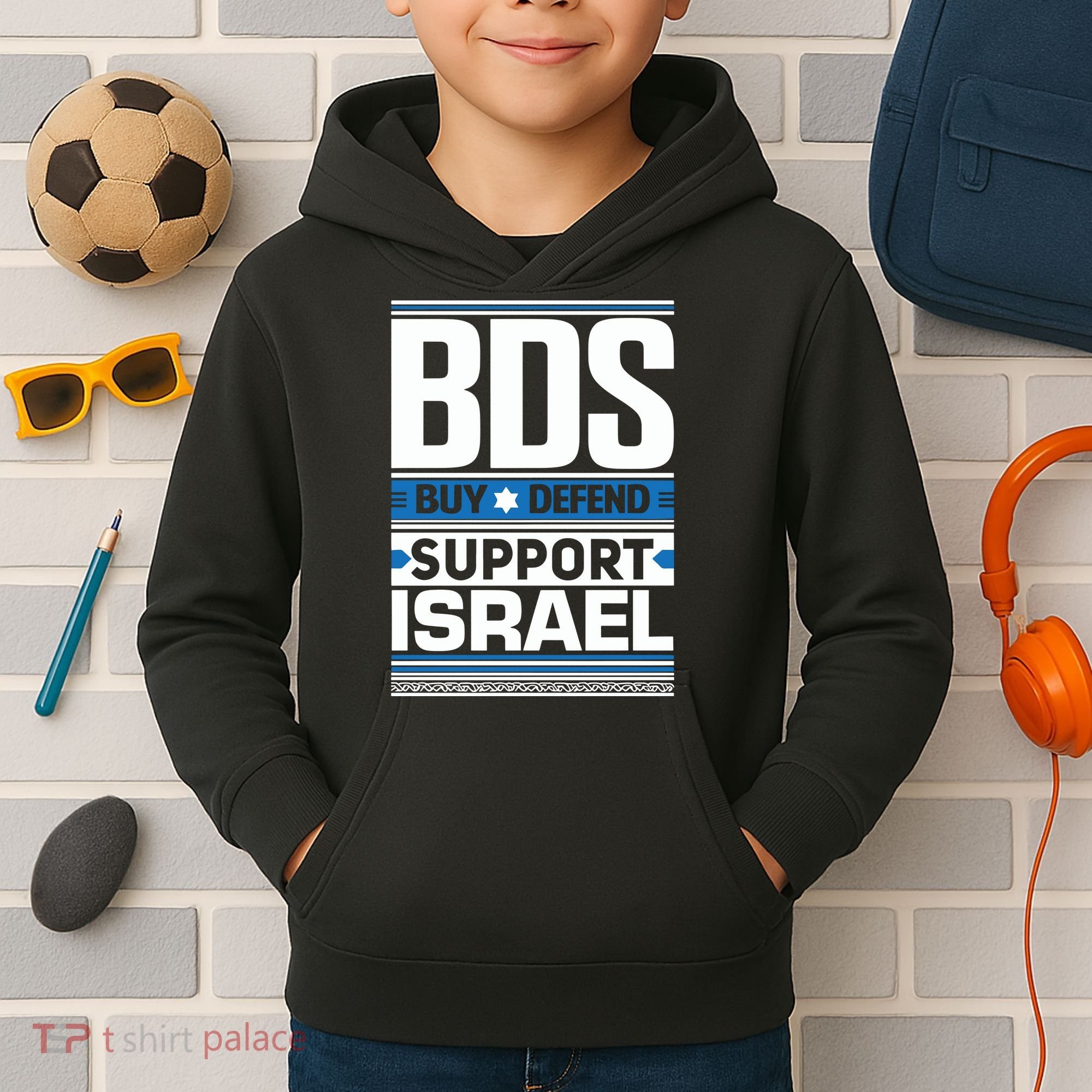 Bds Buy Defend Support Israel Kids Hoodie