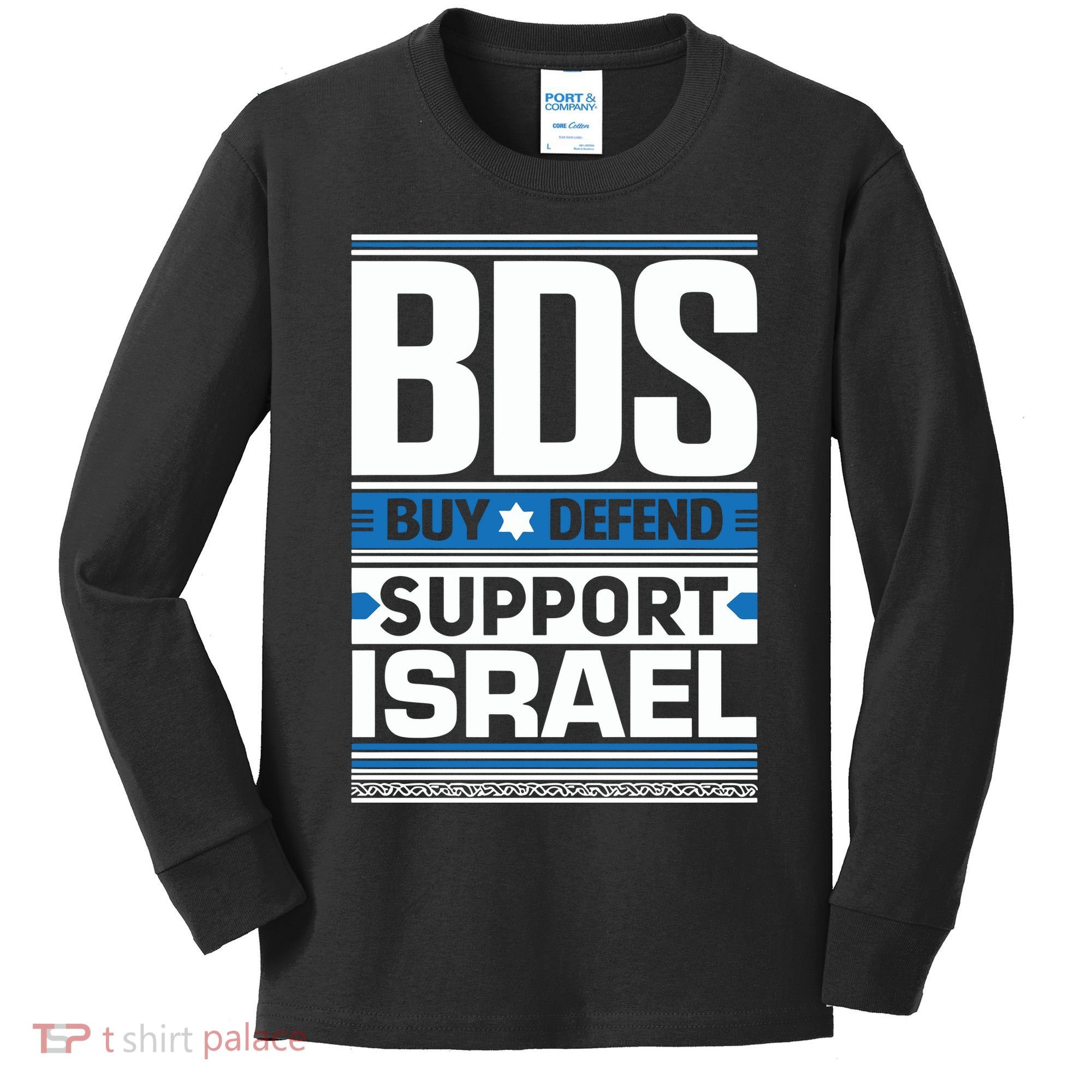 Bds Buy Defend Support Israel Kids Long Sleeve Shirt