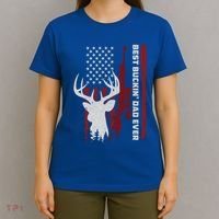 Best Buckin Dad Ever Deer Hunting Gift T-Shirt thumb 4