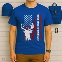 Best Buckin Dad Ever Deer Hunting Gift T-Shirt thumb 6