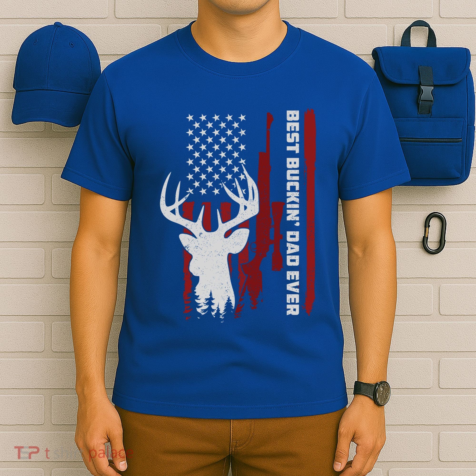 Best Buckin Dad Ever Deer Hunting Gift T-Shirt