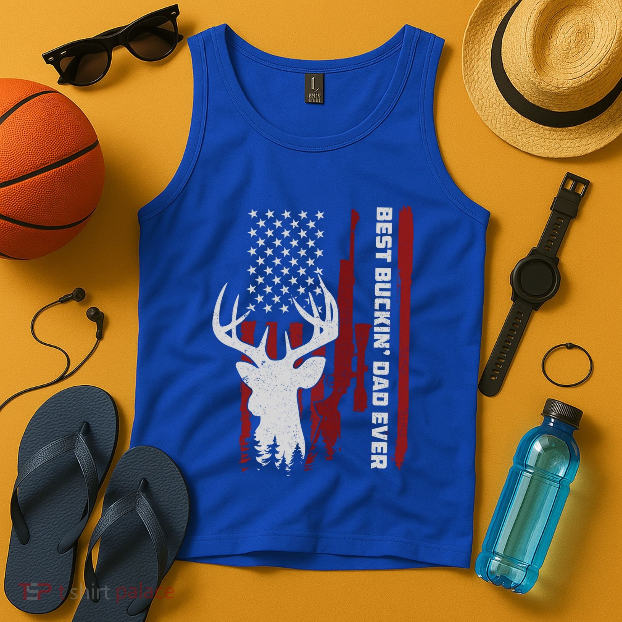 Best Buckin Dad Ever Deer Hunting Gift Tank Top