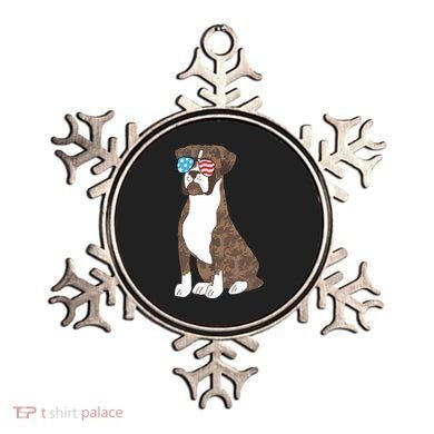 Brindle Boxer Dog Lovers July 4th Patriotic USA Sunglasses Ornament