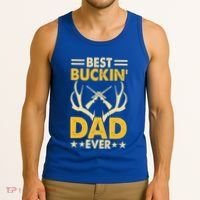 Best Buckin Dad Ever Funny Deer Hunters FatherS Day Gift Tank Top thumb 3