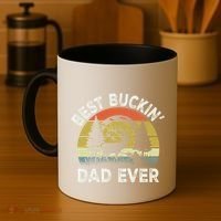 Best Buckin Dad Ever Funny Deer Hunting FatherS Day Gift Coffee Mug thumb 4