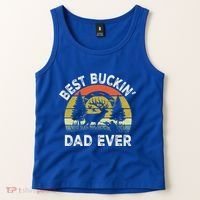 Best Buckin Dad Ever Funny Deer Hunting FatherS Day Gift Tank Top thumb 2
