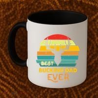Best Buckin Dad Ever Gift Deer Hunting Bucking Father Gift Coffee Mug thumb 2
