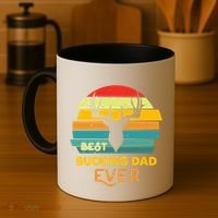 Best Buckin Dad Ever Gift Deer Hunting Bucking Father Gift Coffee Mug thumb 4