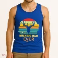 Best Buckin Dad Ever Gift Deer Hunting Bucking Father Gift Tank Top thumb 3