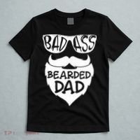 Badass Bearded Dad Shirts Father Papa With Beard T-Shirt thumb 5