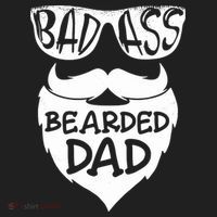 Badass Bearded Dad Shirts Father Papa With Beard Beanie thumb 2