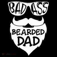 Badass Bearded Dad Shirts Father Papa With Beard Mousepad thumb 1